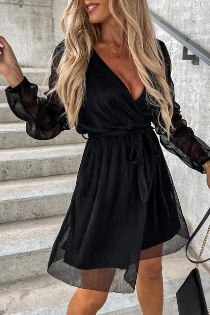 Fashion Sexy Solid Frenulum V Neck A Line Dresses