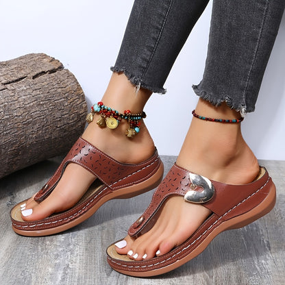 Women's Wedge Heeled Flip Flops