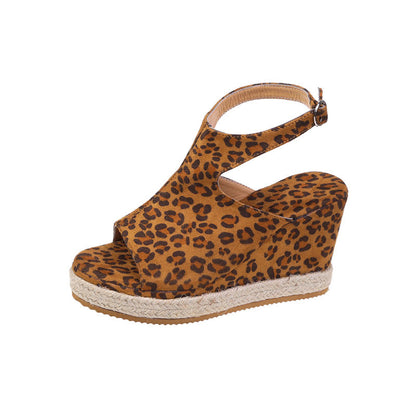 Women's Platform Wedge Suede Sandals