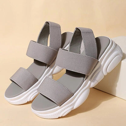 Women's Casual Comfy Athletic Elastic Band Flat Sandals