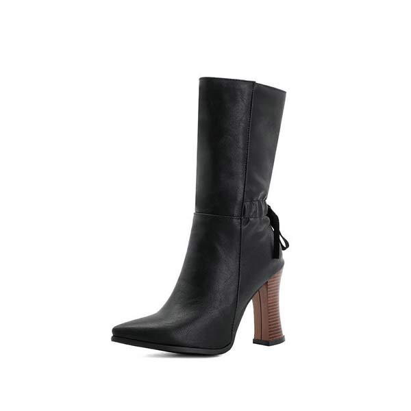 Women's Fashionable High Heel Mid-Calf Boots 65835732C