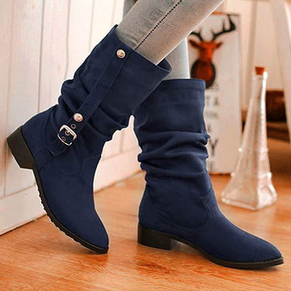 Women's High Elastic Frosted Fashion Boots 69420022C