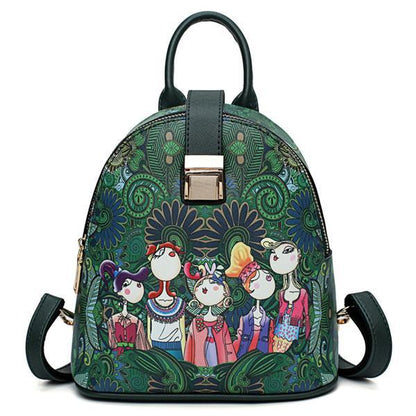 Bohemian Series Casual Multi-functional Backpack Crossbody Bag