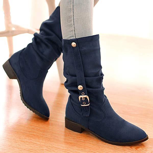 Women's High Elastic Frosted Fashion Boots 69420022C