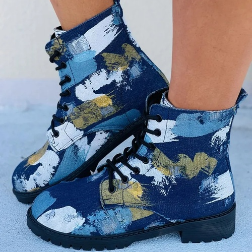 Denim Martin Ankle Boot