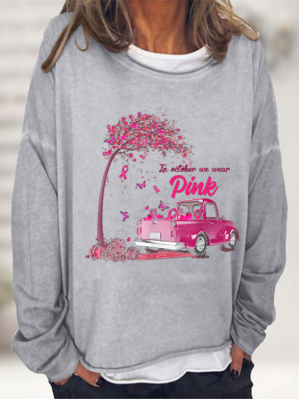 We Wear Pink Graphic Long Sleeve T-shirt