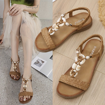 Women's Boho Braided Flat Sandals