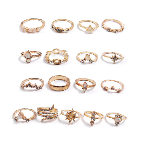 Bohemian Vintage 17PCS Ring Set