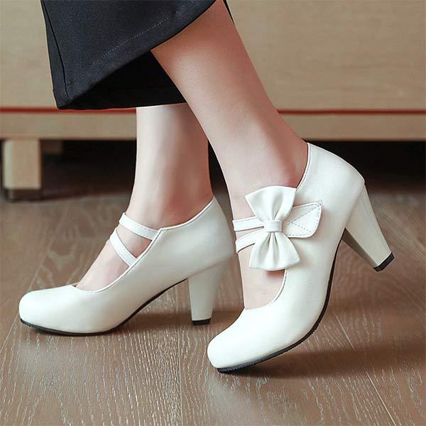 Women'S Chunky High Heels Mary Jane Shoes 83743819C