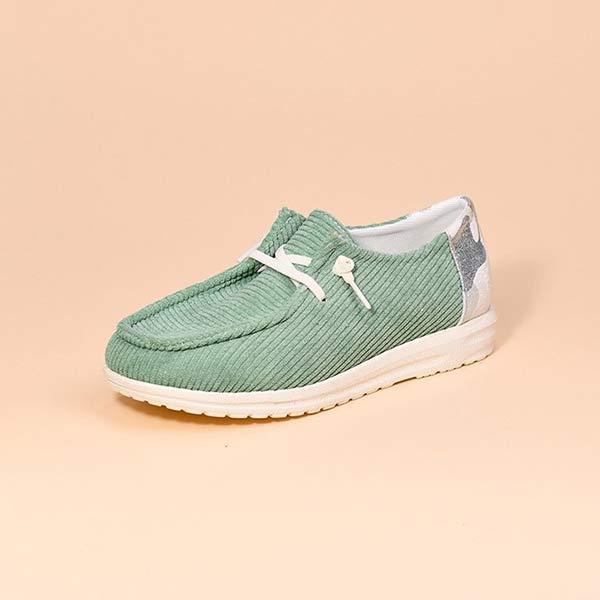 Women's Color-Block Flat Lace-Up Slip-On Loafers 41128402C