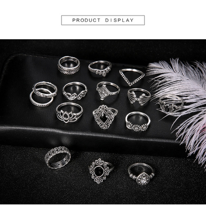 Bohemian Vintage 15PCS Ring Set