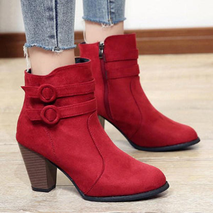 Women'S Chunky High Heel Ankle Boots 44008298