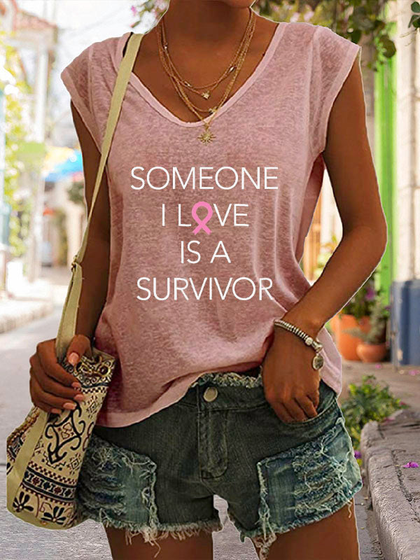 Someone I Love Is A Survivor Cap Sleeve T-Shirt