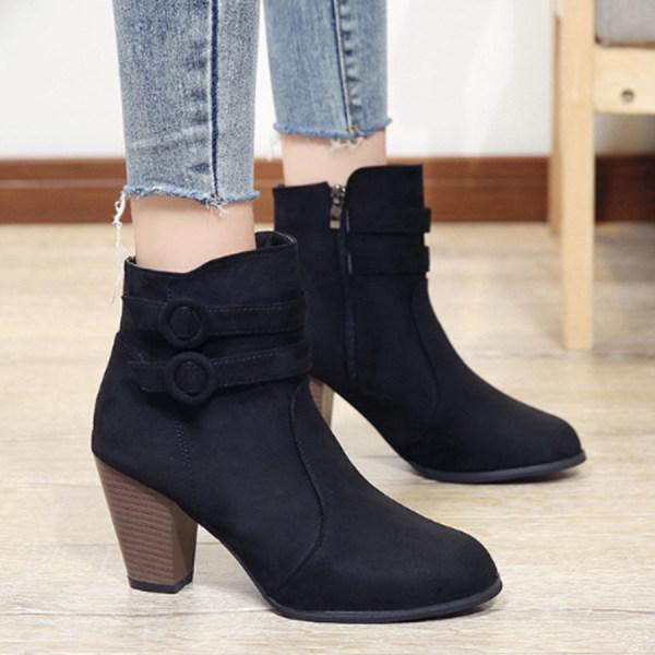 Women'S Chunky High Heel Ankle Boots 44008298