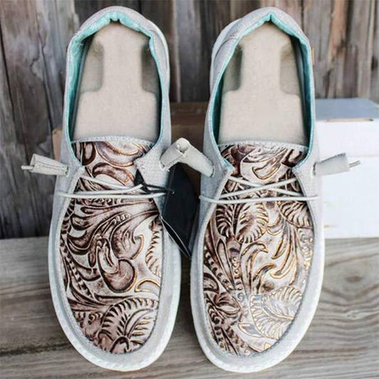 Women's Comfort Flat Casual Low Top Canvas Shoes 14350984C
