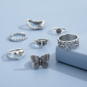 Animal And Plant Series 7PCS Ring Set