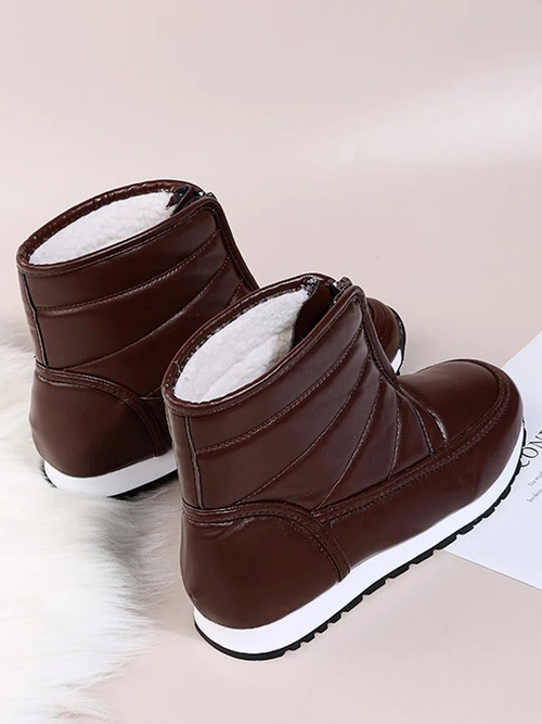 Simple Zipper Warm Snow Boots