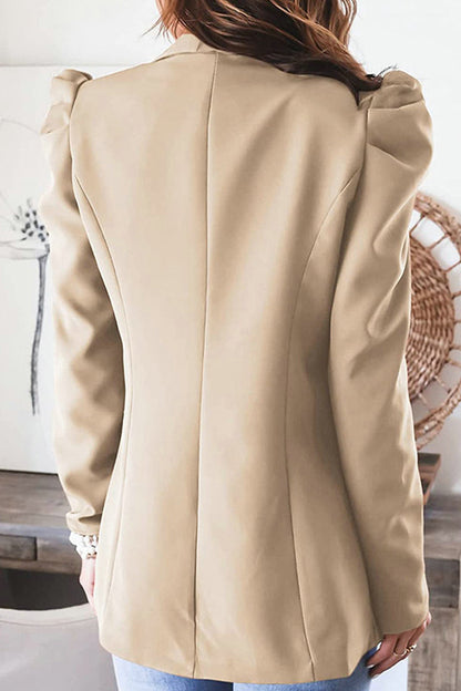 Work Solid Solid Color Turn-back Collar Outerwear