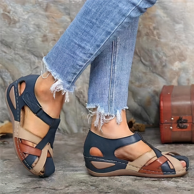 Women's Colorblock Wedge Sandals