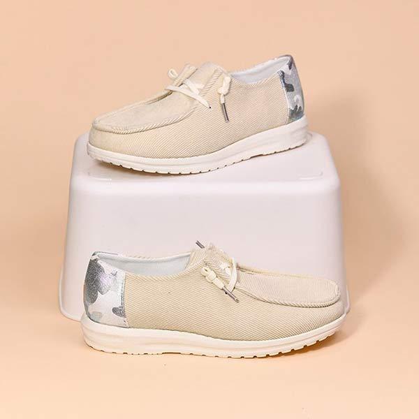 Women's Color-Block Flat Lace-Up Slip-On Loafers 41128402C