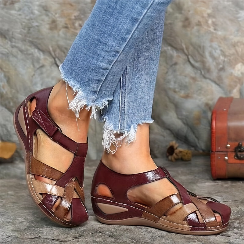 Women's Colorblock Wedge Sandals