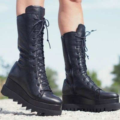 Women Black Martin Boots