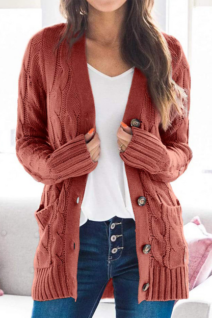 Casual Solid Split Joint Buckle Cardigan Collar Tops(5 colors)