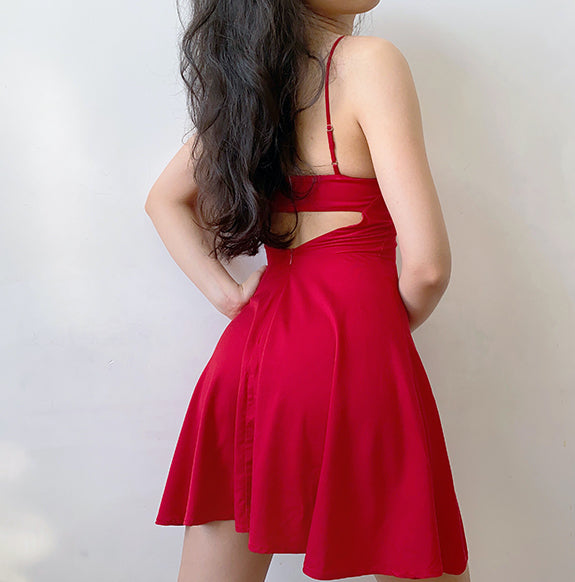 Winnifred Backless Halter Dress ~ HANDMADE