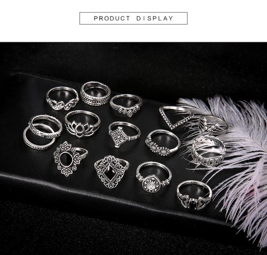 Bohemian Vintage 15PCS Ring Set