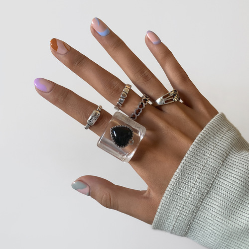 Retro Simplicity 5PCS Ring Set