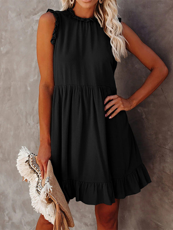 Sleeveless Ruffle Tiered Mini Dress