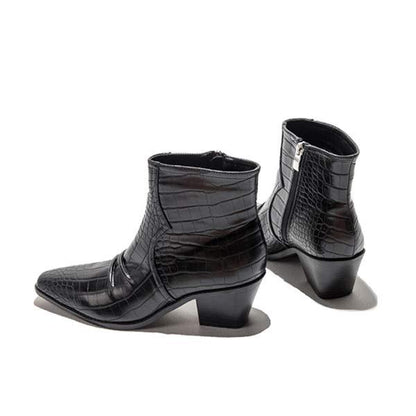 Women'S Chunky Heel Chelsea Booties 12081535C