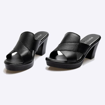 Women's Chunky Heel High Heel Solid Color Casual Shoes 70638137C