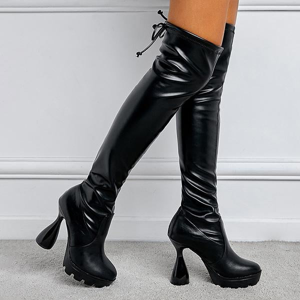 Women's Personalized Thick High Heel Knight Boots 26826934C