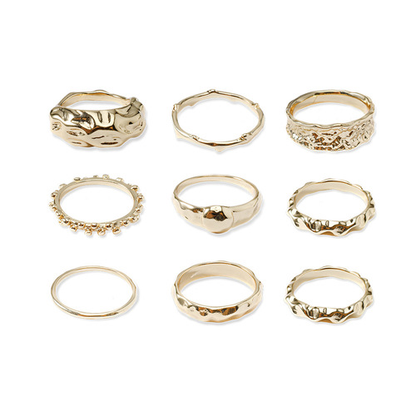 Geometry 9PCS Ring Set