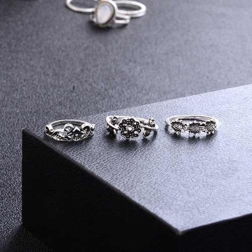 Retro Geometry 14PCS Ring Set