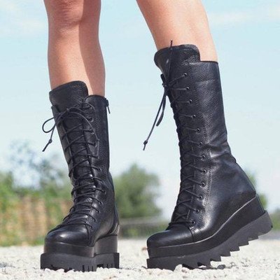 Women Black Martin Boots