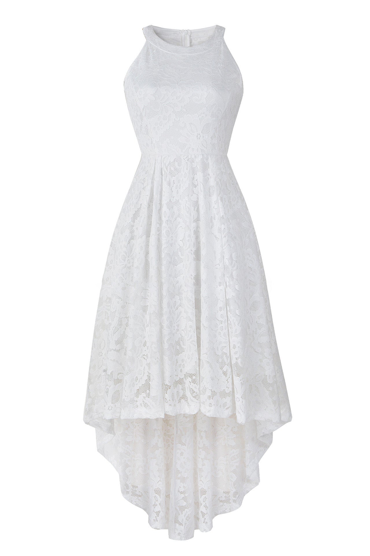 Halterneck Sleeveless Lace Midi dress