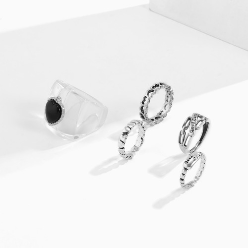 Retro Simplicity 5PCS Ring Set