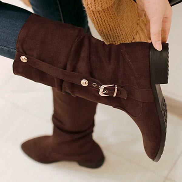 Women's High Elastic Frosted Fashion Boots 69420022C