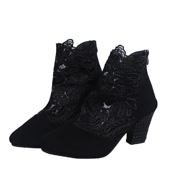 Women'S Lace Mesh High Heels 91553517