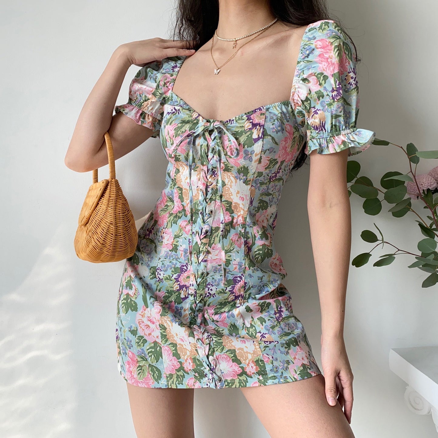 Valencia Floral Seaside Dress ~ HANDMADE