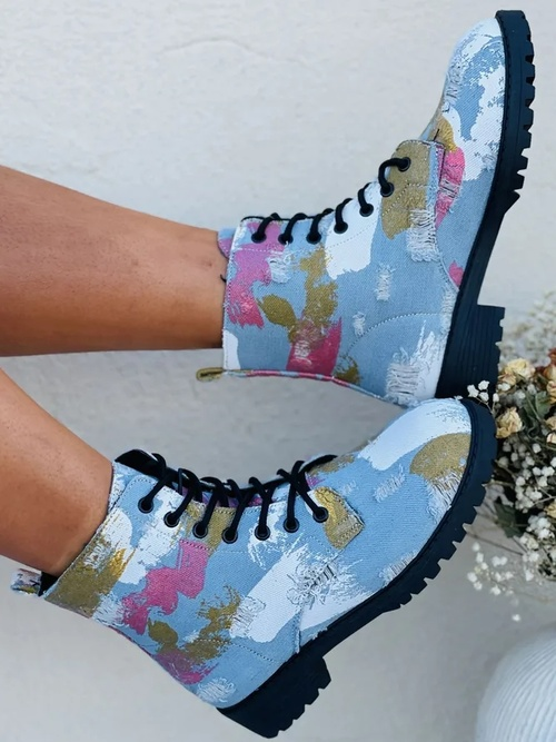 Denim Martin Ankle Boot