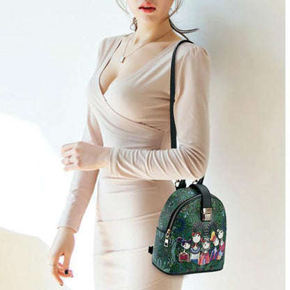 Bohemian Series Casual Multi-functional Backpack Crossbody Bag