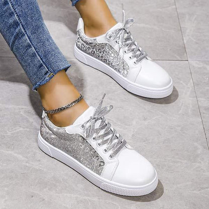 Women's Flat Lace-Up Sneakers 37209783C