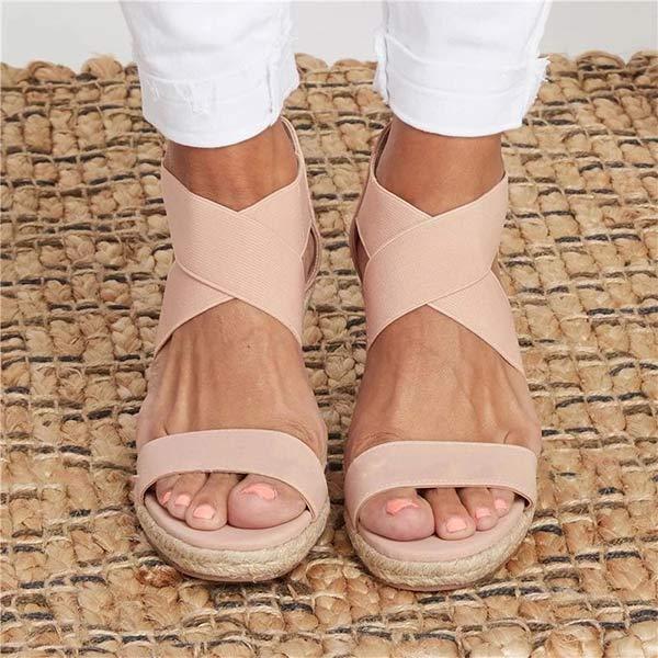 Women'S Open Toe Casual Wedges 38585070C