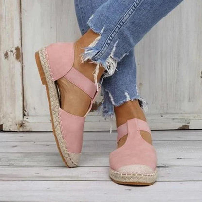 Women's Flat Elastic Espadrille Fisherman Shoes 94793500C