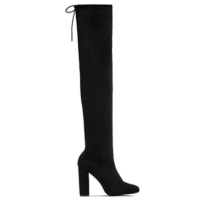 Women's Fashion High Heel Suede Pointed Toe Over the Knee Boots 19497552C