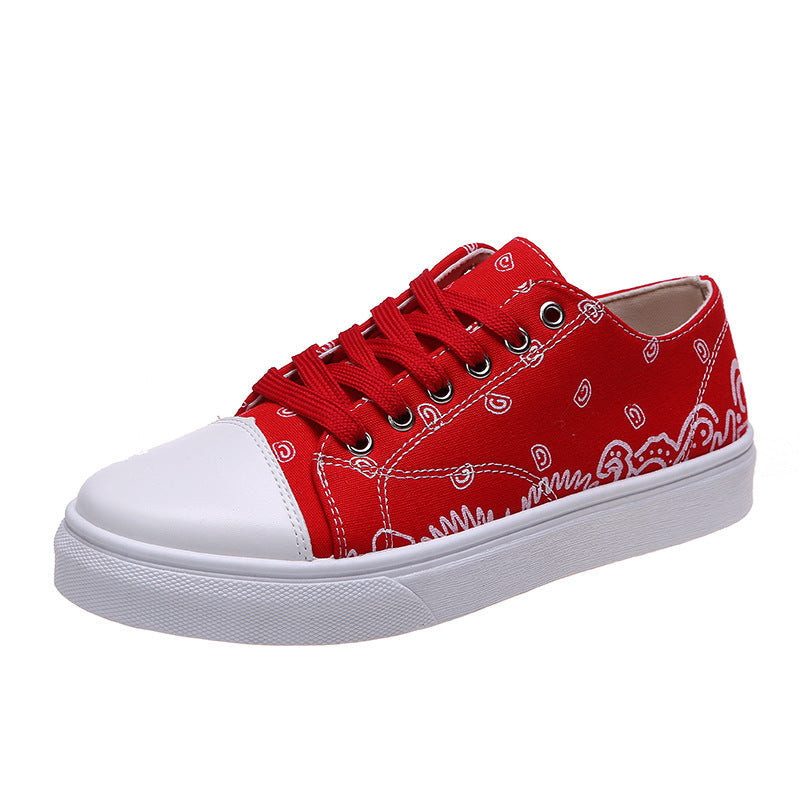 Women's Low-Top Canvas Solid Color Casual Shoes