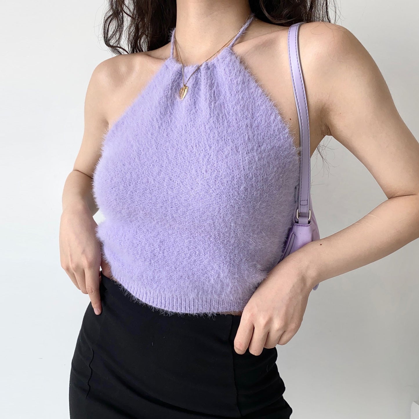 Show Off Furry Halter Camisole